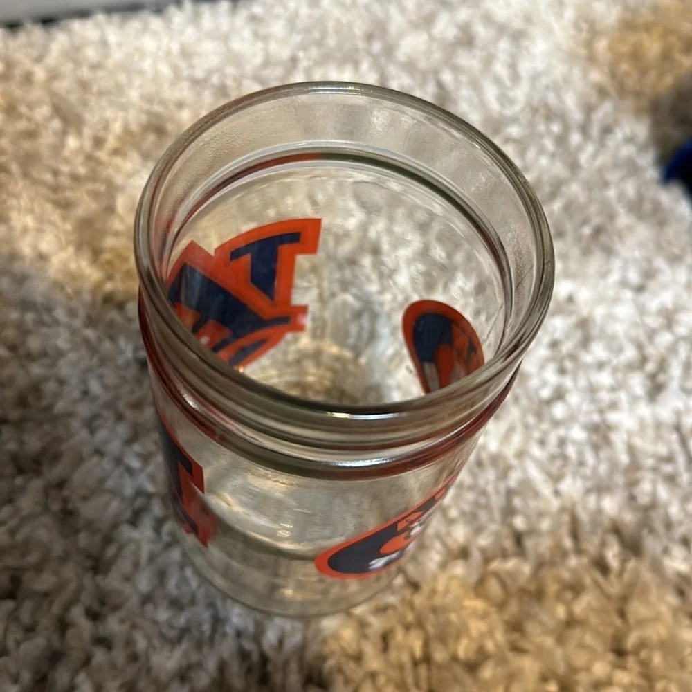 Auburn Tigers University College vintage glass cup